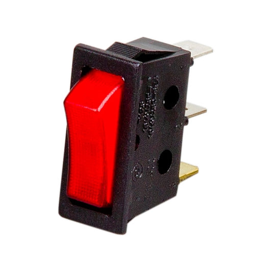 Interruptor c/Tecla de Acionamento F11400L 1P Preto/Vermelho