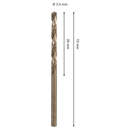 Broca para Inox Bosch PRO HSS-Co 3,5x39x70mm