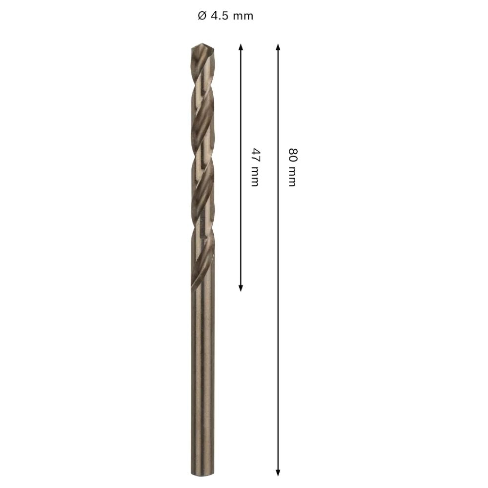 Broca para Inox Bosch PRO HSS-Co 4,5x47x80mm