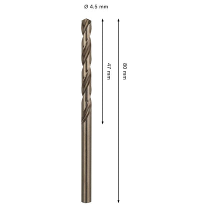 Broca para Inox Bosch PRO HSS-Co 4,5x47x80mm