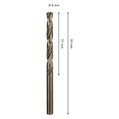 Broca para Inox Bosch PRO HSS-Co 6x57x93mm