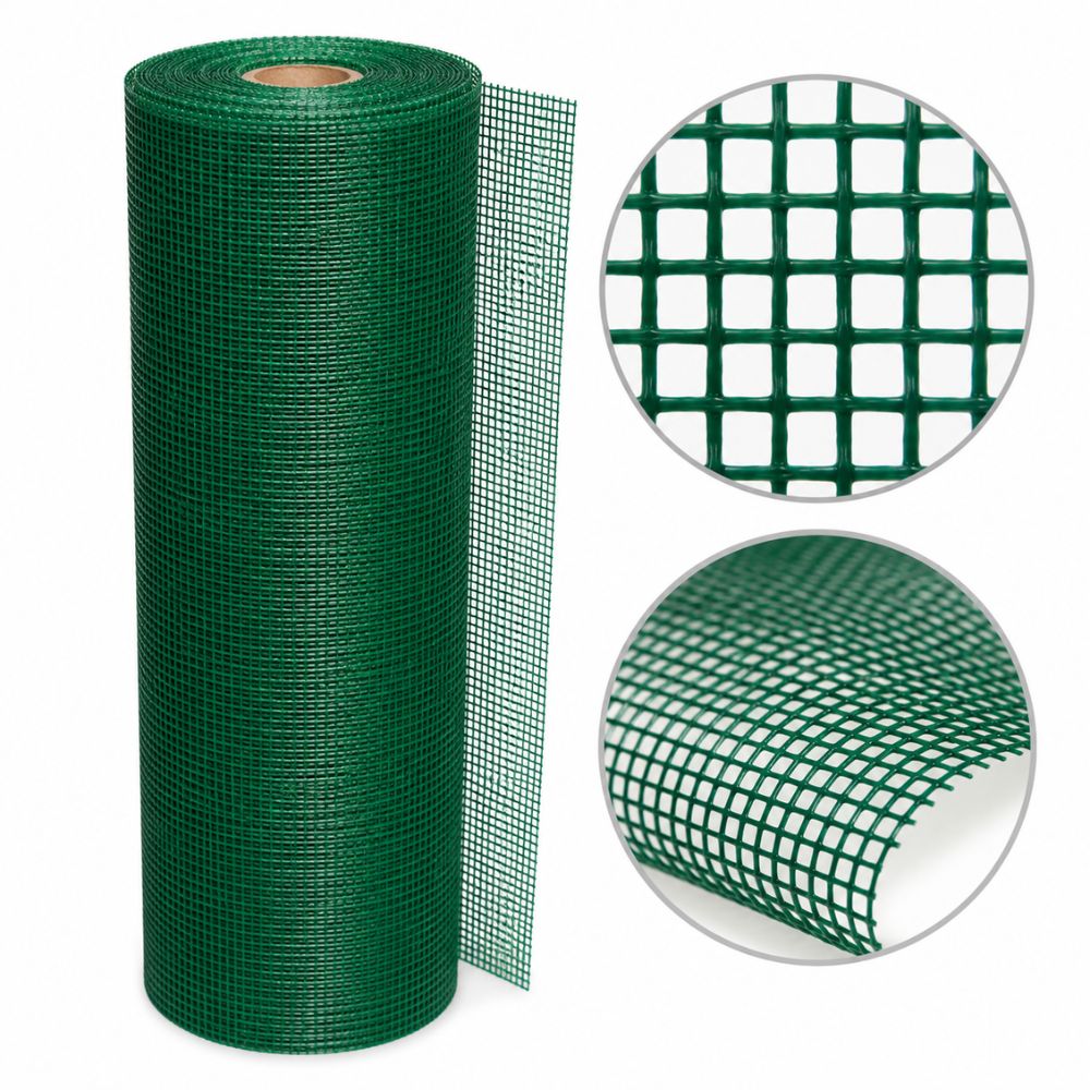 Rede Mosquiteira Plástica 95Gr/m² 16x16 Verde 100cm (R/25m)