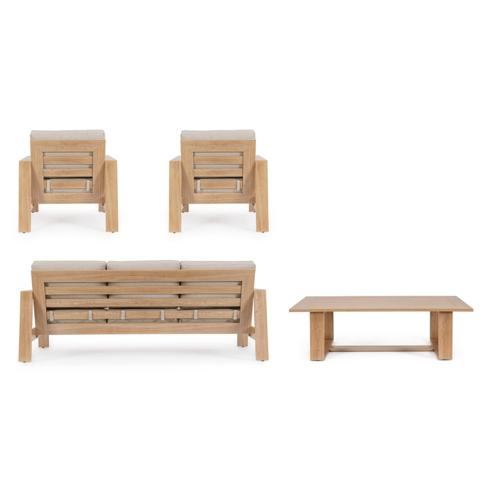 Conjunto Exterior de Sofás Bizzotto Baltic Natural 4 W-Cush