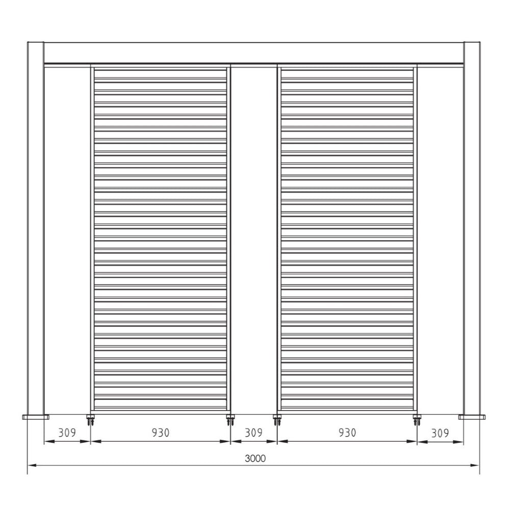 Pérgola Bizzotto Ocean Charc 3x3 Branca
