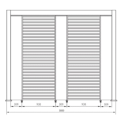 Pérgola Bizzotto Ocean Charc 3x3 Branca