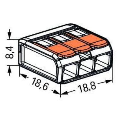 Ligador Wago 221-413 3x4